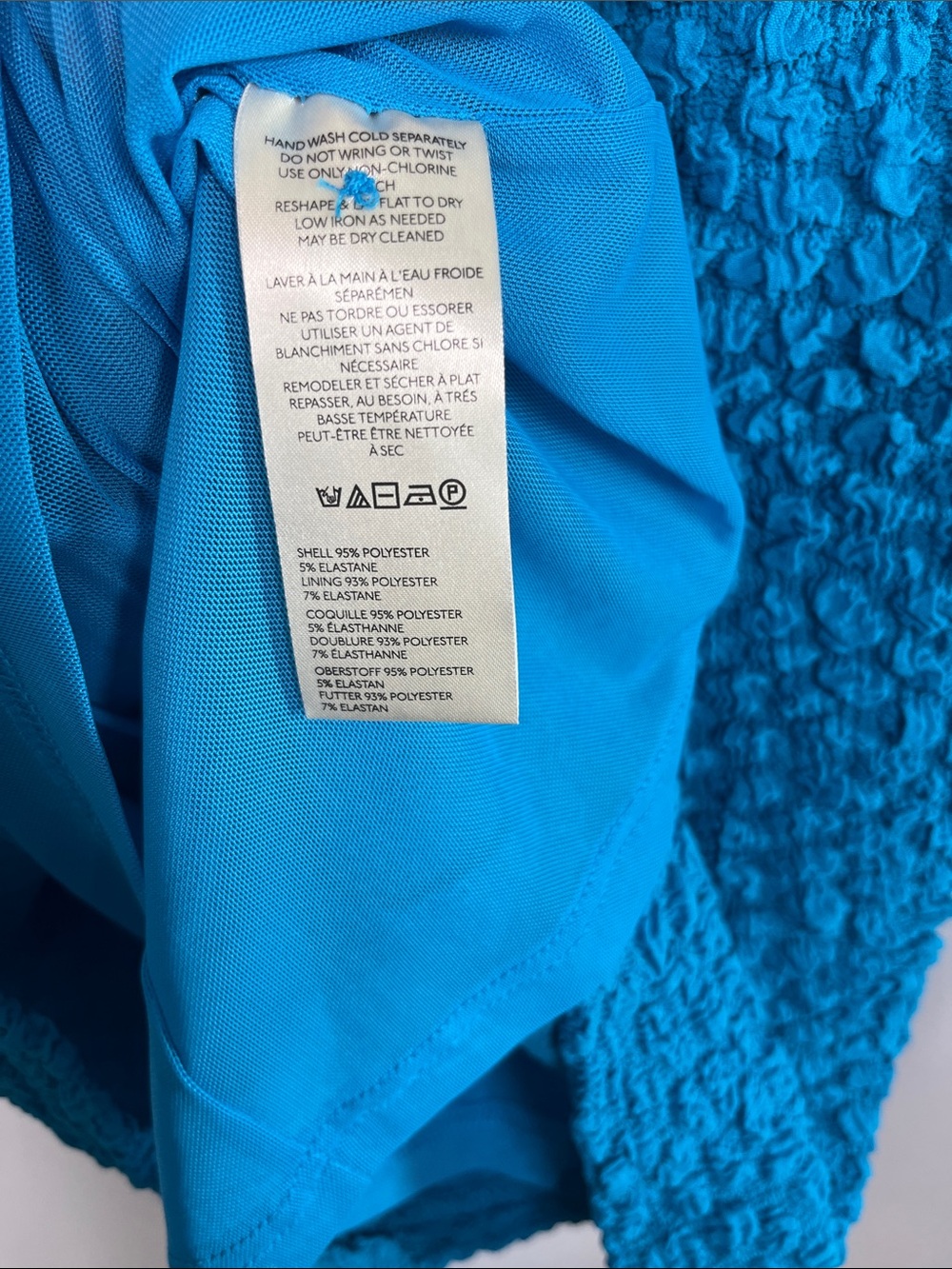 🛍️SALE Anthropologie textured crinkle mini shift bodycon dress blue NEW SZ S - Picture 8 of 9